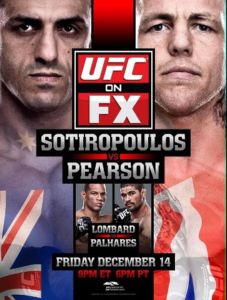 UFC on FX Sotiropoulos vs Pearson Live Streaming